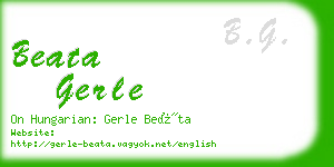 beata gerle business card